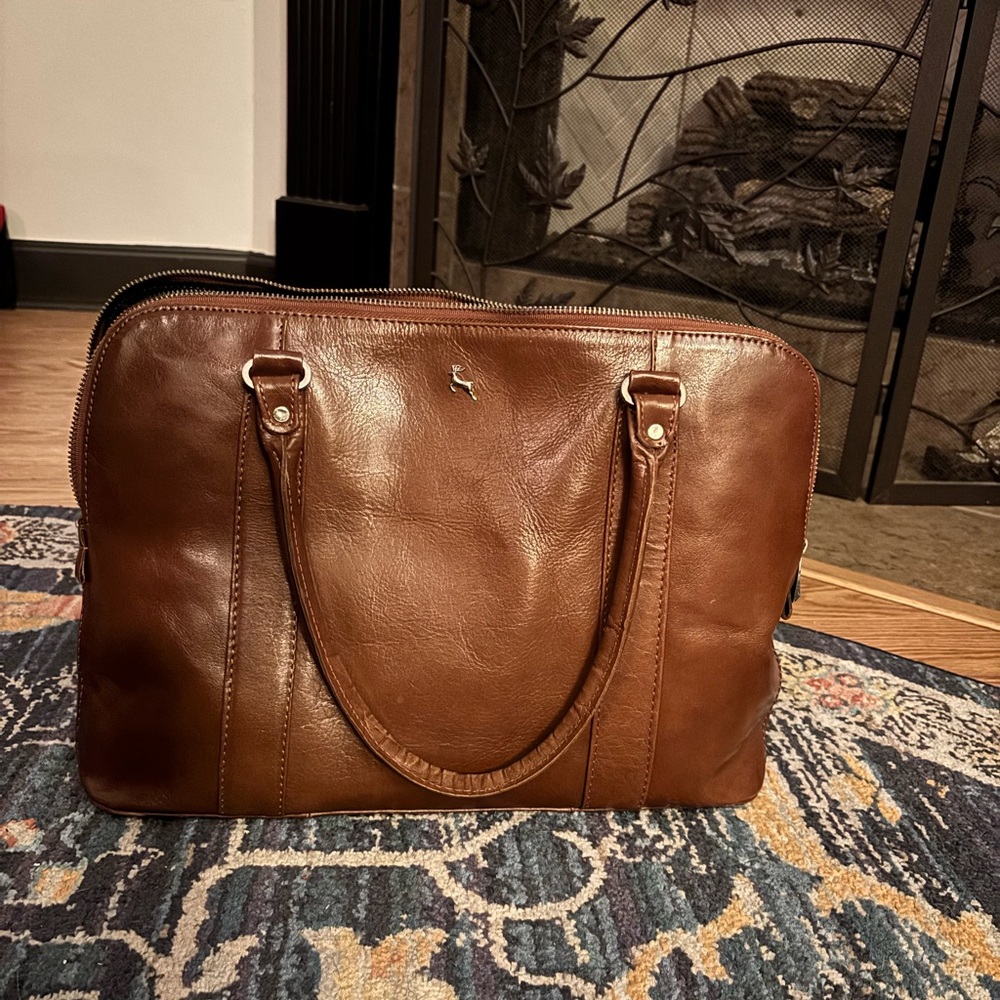 Ashwood Brown Leather Laptop Bag